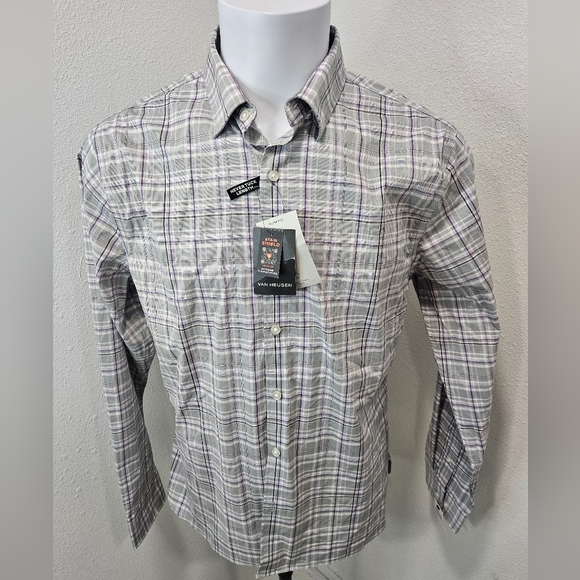 Van Heusen slim fit men's button long-sleeve large - Picture 1 of 6